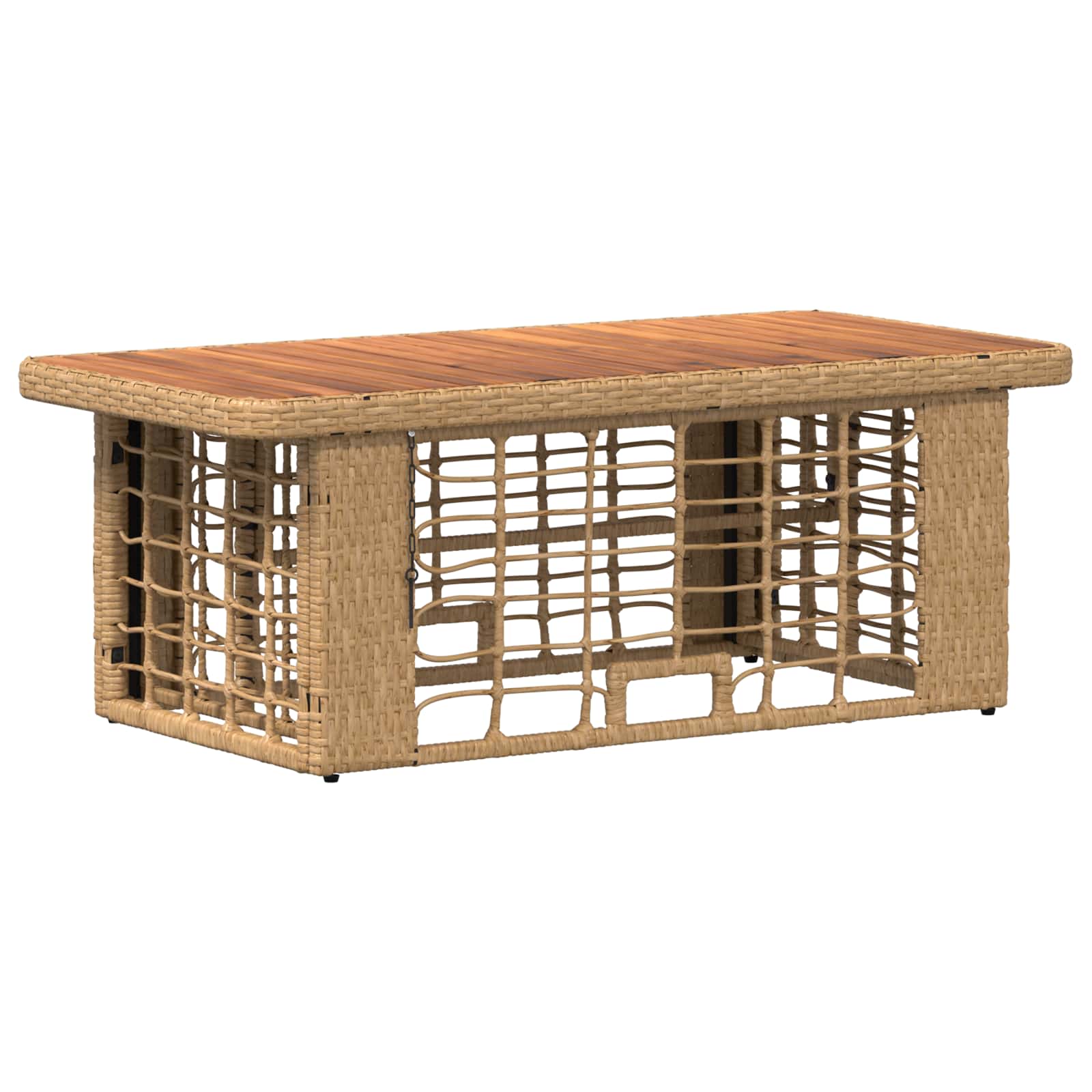 Ensemble de salle à manger pour jardin 4 pcs Nature et Blanc - XIOS