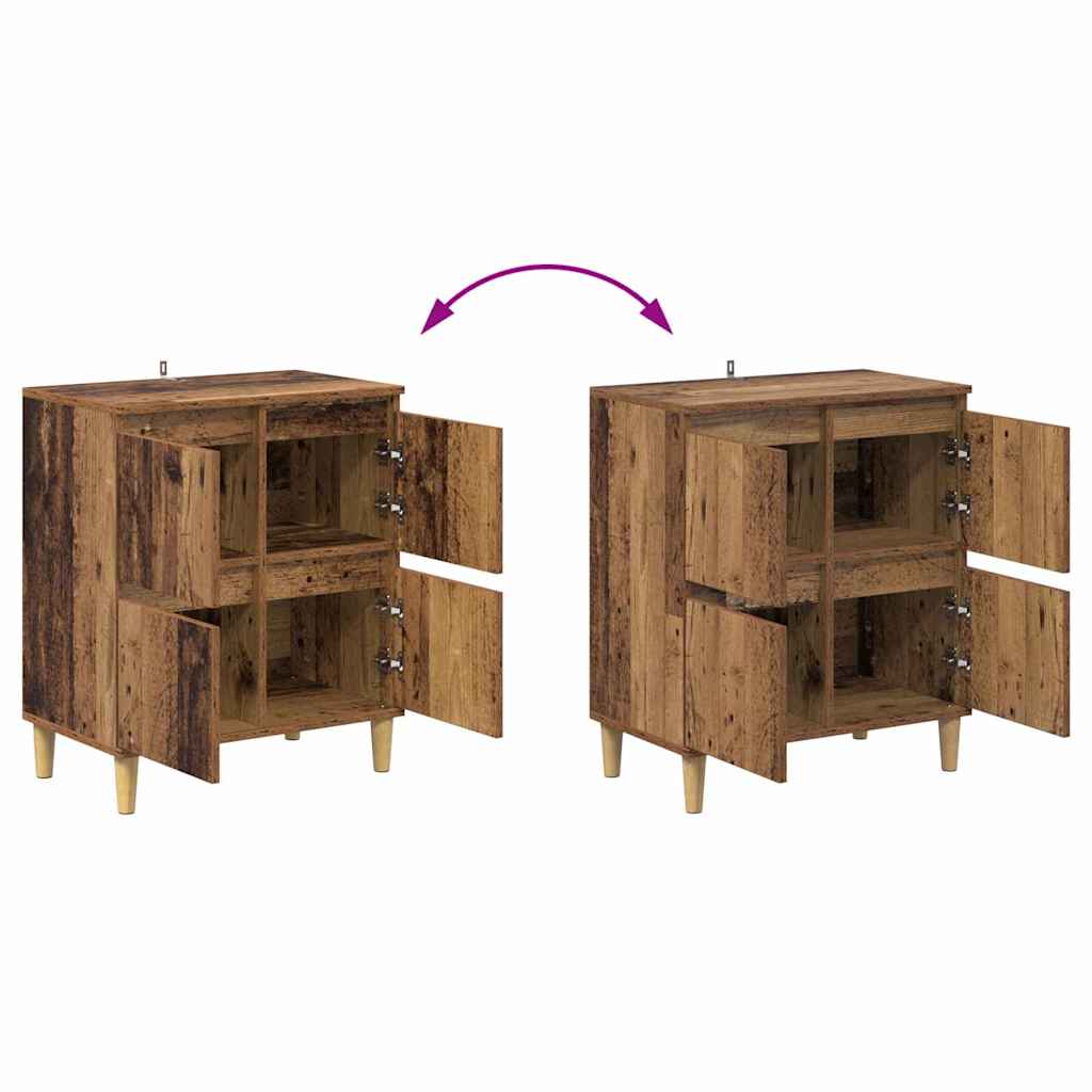 Buffets 3 pcs Bois Ancien 60 x 35 x 70 cm Bois d'ingénierie - XIOS