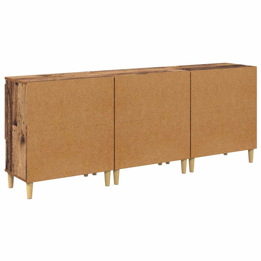 Buffets 3 pcs Bois Ancien 60 x 35 x 70 cm Bois d'ingénierie - XIOS
