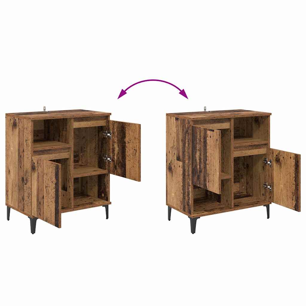 Buffets 3 pcs Bois Ancien 60 x 35 x 70 cm Bois d'ingénierie - XIOS