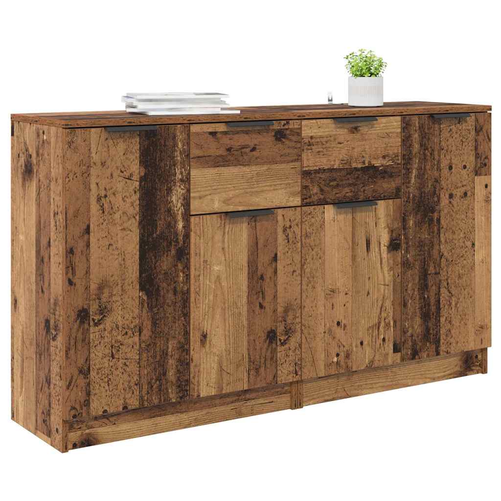 Buffets 2 pcs Bois Ancien 60 x 30 x 70 cm Bois d'ingénierie - XIOS