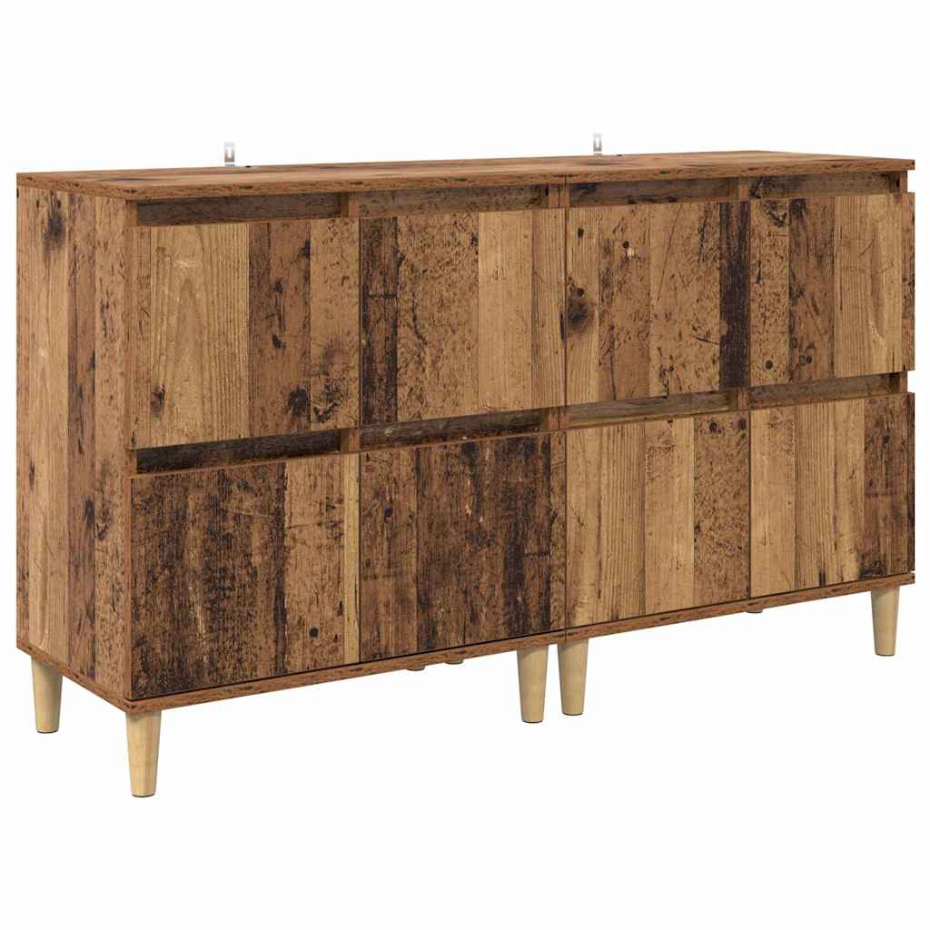 Buffets 2 pcs Bois Ancien 60 x 35 x 70 cm Bois d'ingénierie - XIOS