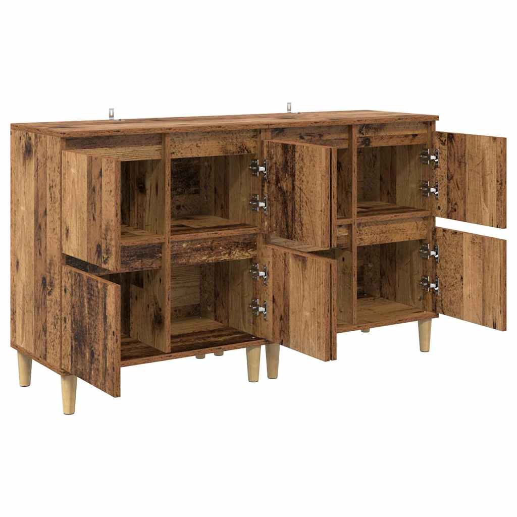 Buffets 2 pcs Bois Ancien 60 x 35 x 70 cm Bois d'ingénierie - XIOS