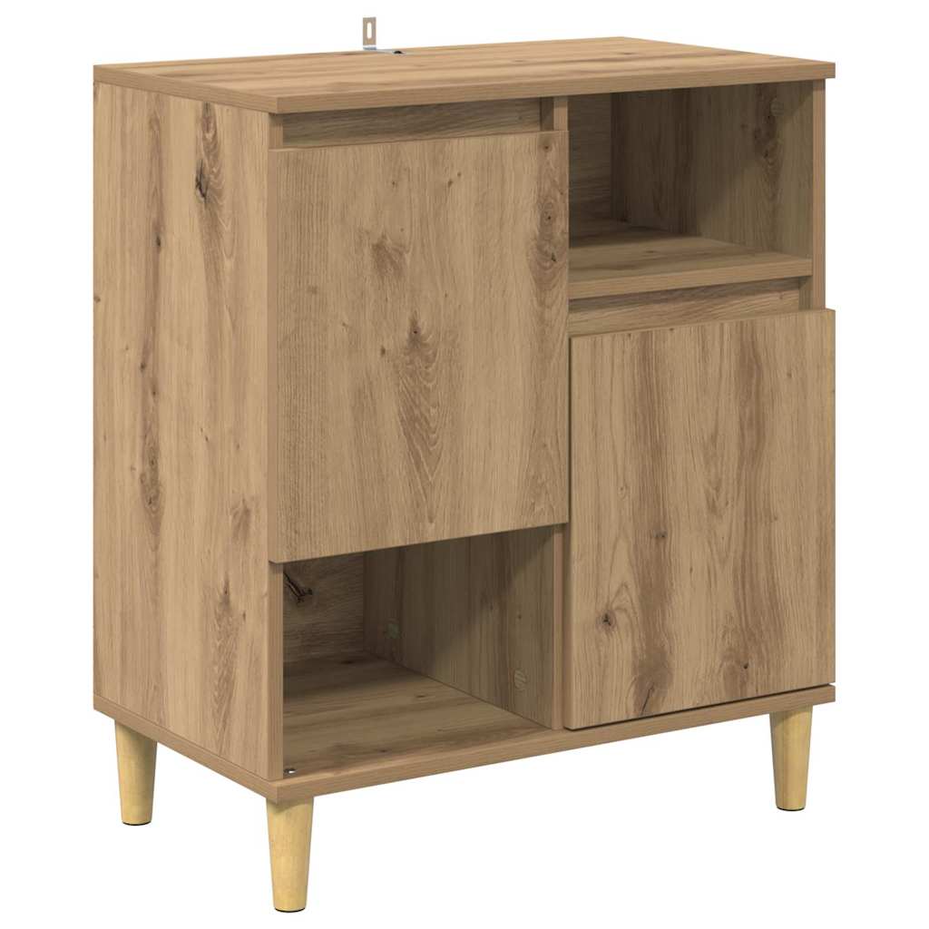 Buffets 3 pcs Chêne artisanal 60 x 35 x 70 cm Bois d'ingénierie - XIOS