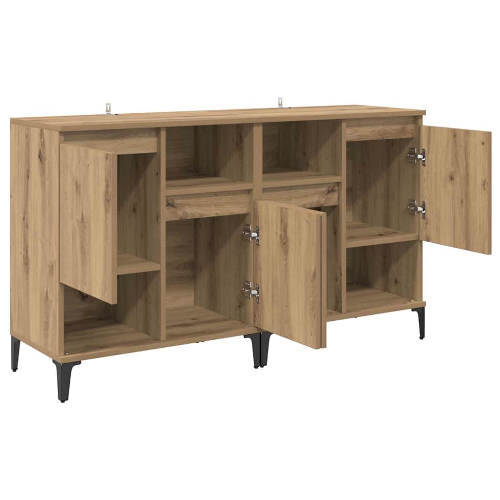 Buffets 2 pcs Chêne artisanal 60 x 35 x 70 cm Bois d'ingénierie - XIOS