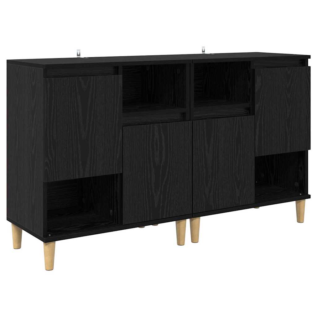 Buffets 2 pcs Chêne noir 60 x 35 x 70 cm Bois d'ingénierie - XIOS