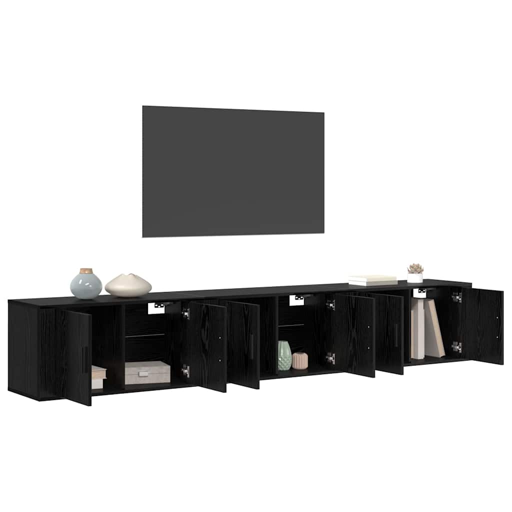 Ensemble de meuble TV mural 3 pcs Chêne noir 80 x 34,5 x 40 cm - XIOS