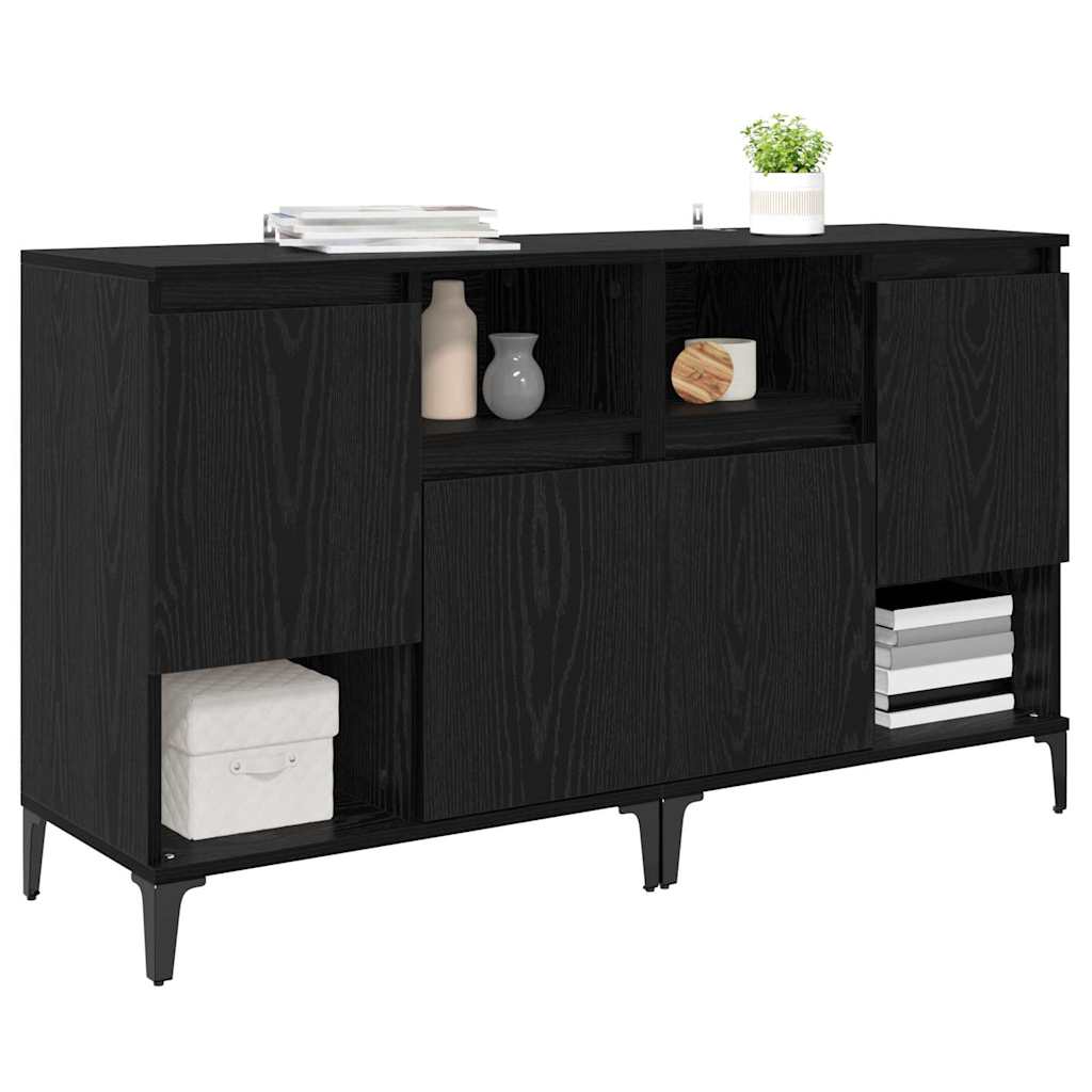 Buffets 2 pcs Chêne noir 60 x 35 x 70 cm Bois d'ingénierie - XIOS