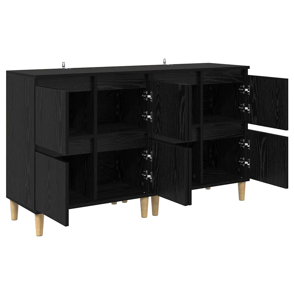 Buffets 2 pcs Chêne noir 60 x 35 x 70 cm Bois d'ingénierie - XIOS