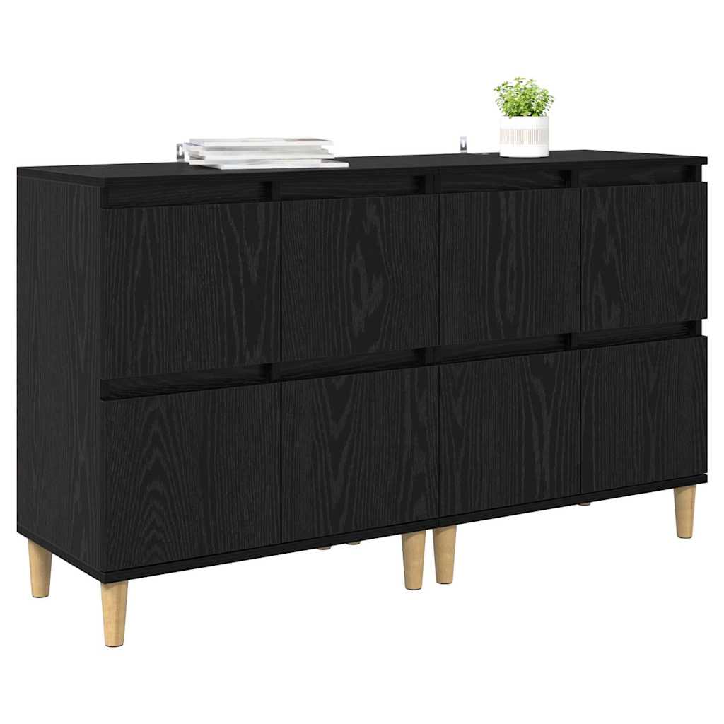 Buffets 2 pcs Chêne noir 60 x 35 x 70 cm Bois d'ingénierie - XIOS