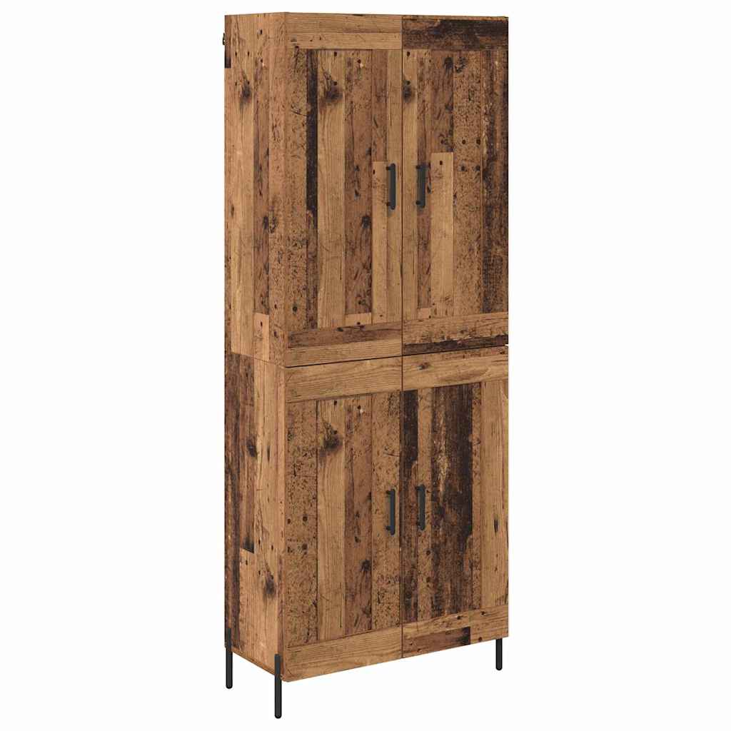 Haut Armoire 2 pcs Bois Ancien Bois d'ingénierie - XIOS