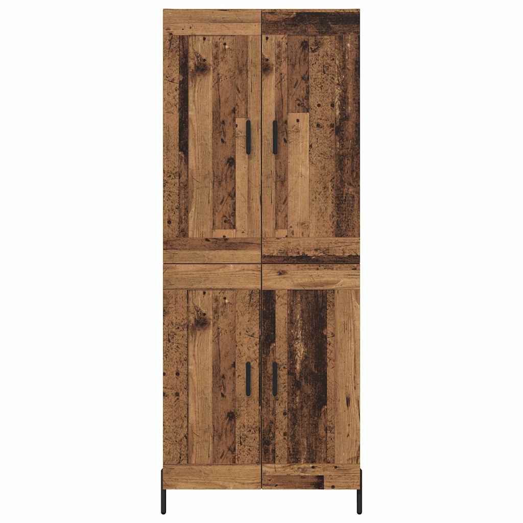 Haut Armoire 2 pcs Bois Ancien Bois d'ingénierie - XIOS