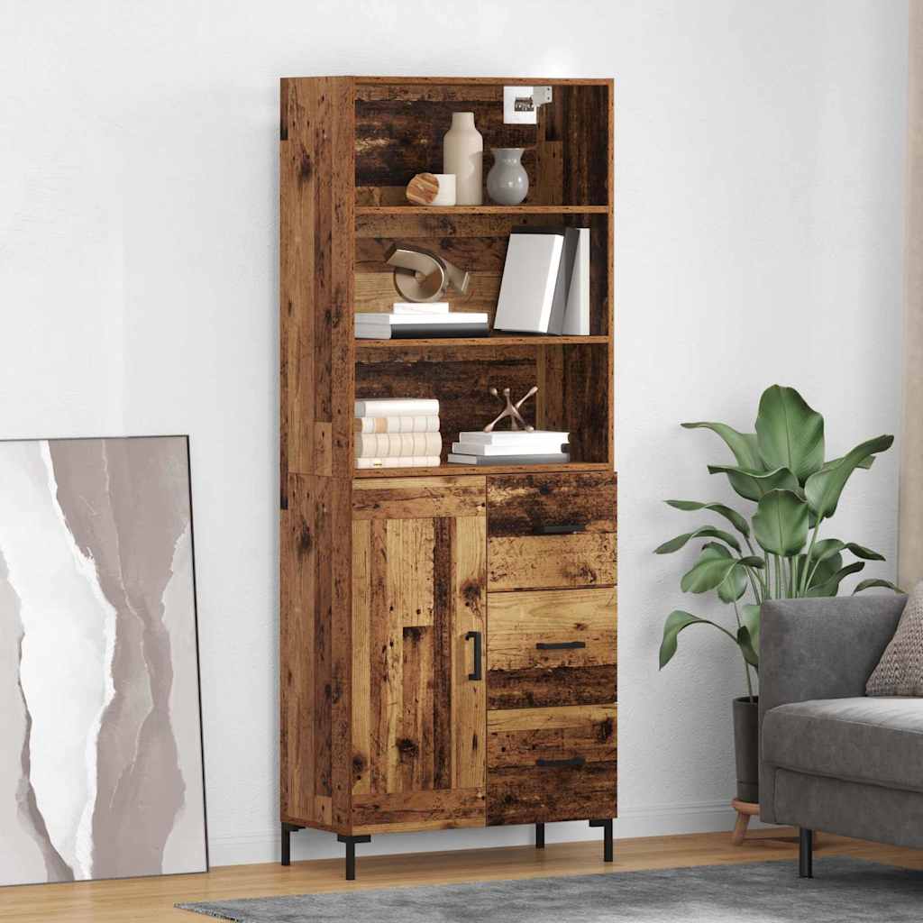 Haut Armoire Bois Ancien 69,5 x 32,5 x 180 cm Bois d'ingénierie - XIOS
