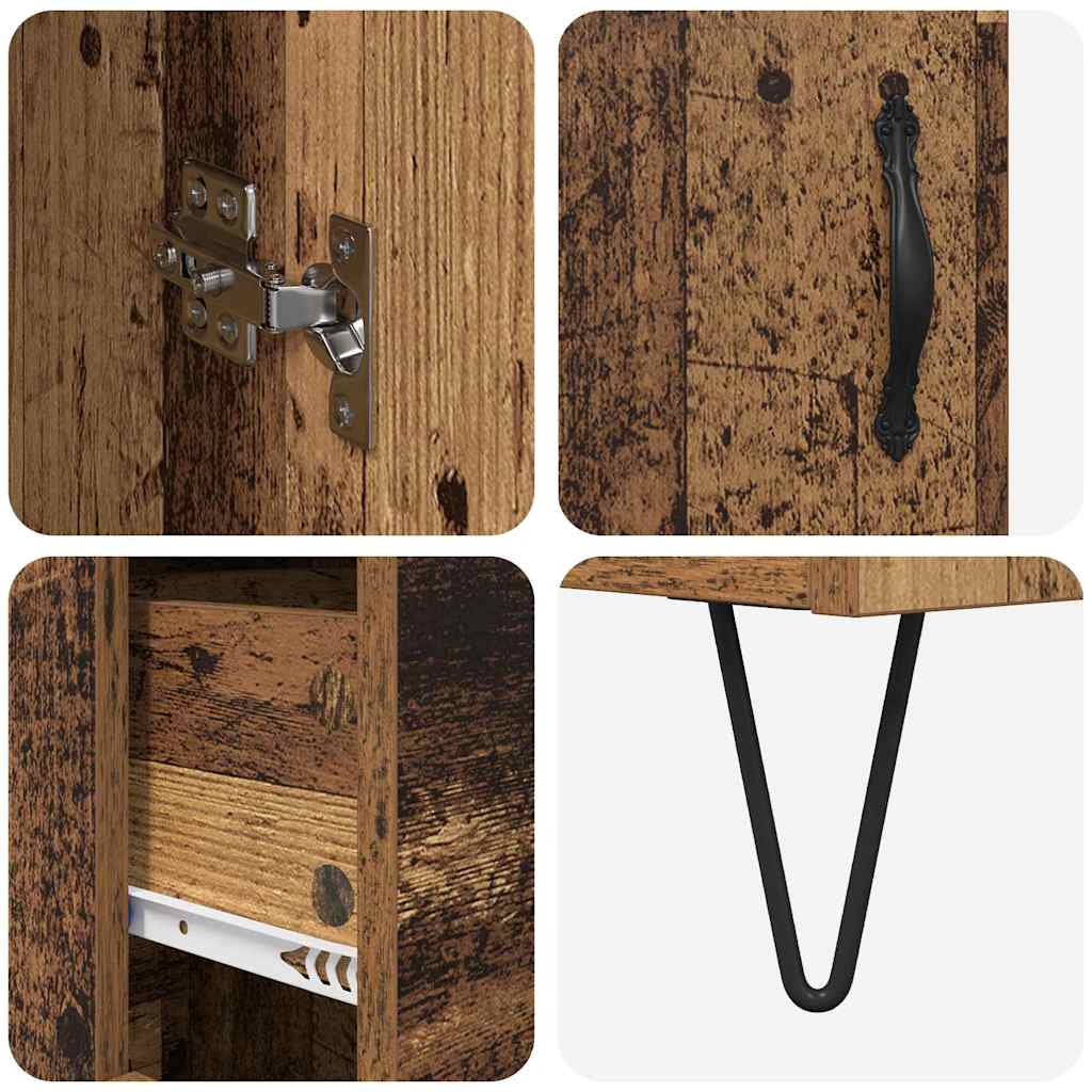 Haut Armoire Bois Ancien 69,5 x 34 x 180 cm Bois d'ingénierie - XIOS