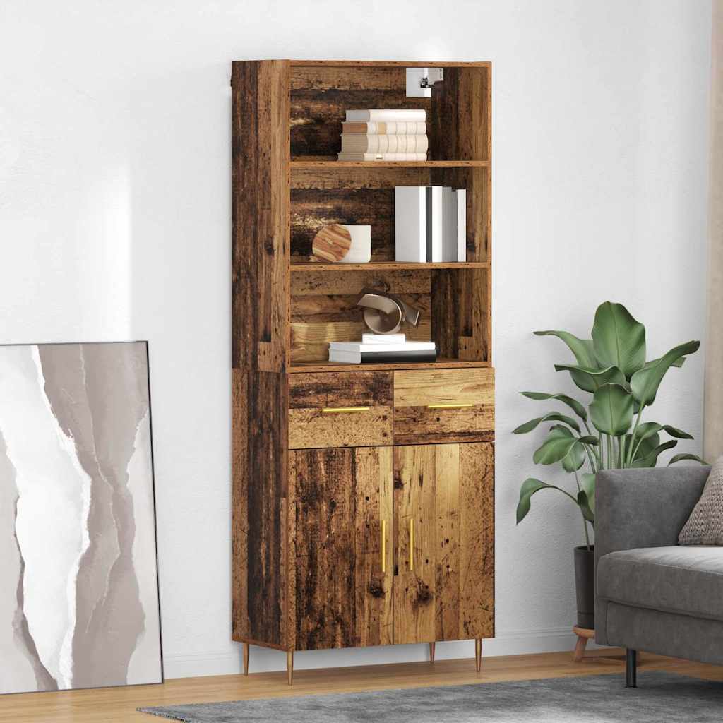 Haut Armoire Bois Ancien 69,5 x 32,5 x 180 cm Bois d'ingénierie - XIOS
