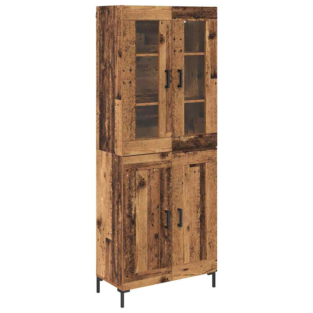 Haut Armoire 2 pcs Bois ancien Bois d'ingénierie - XIOS
