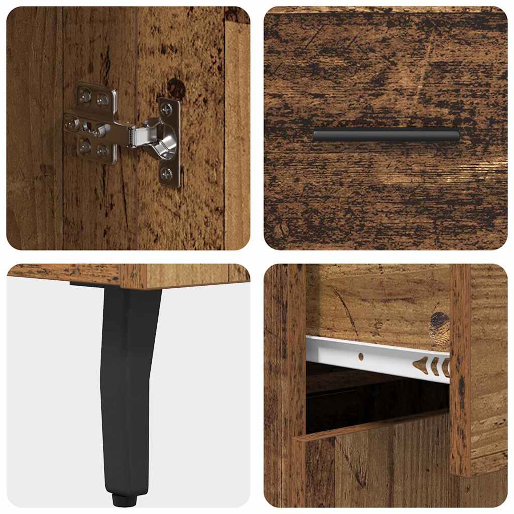 Haut Armoire avec tiroir Bois Ancien 69,5 x 34 x 180 cm - XIOS