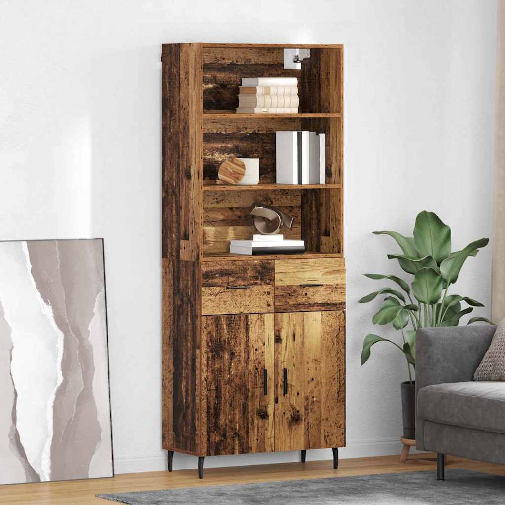 Haut Armoire avec tiroir Bois Ancien 69,5 x 34 x 180 cm - XIOS