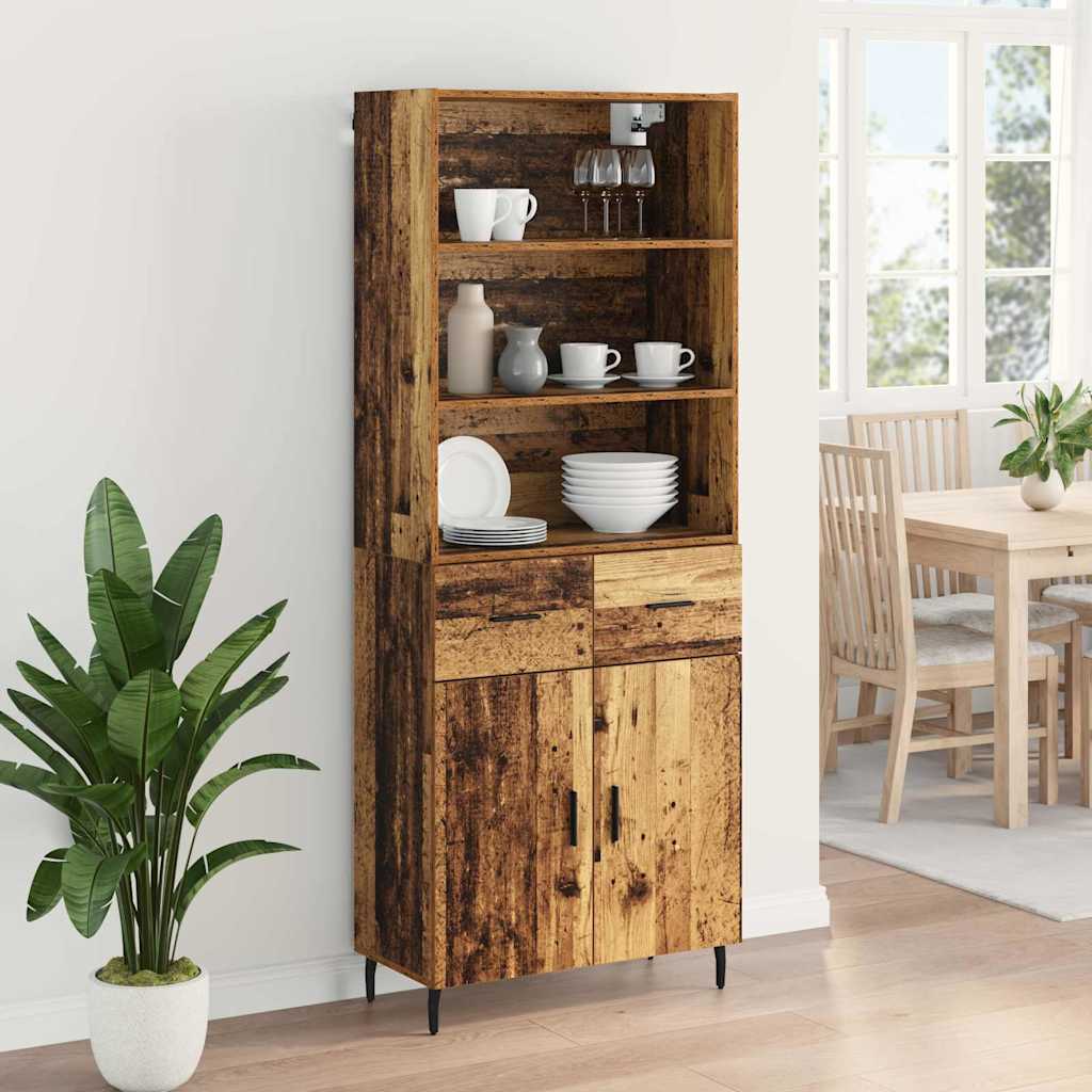 Haut Armoire avec tiroir Bois Ancien 69,5 x 34 x 180 cm - XIOS