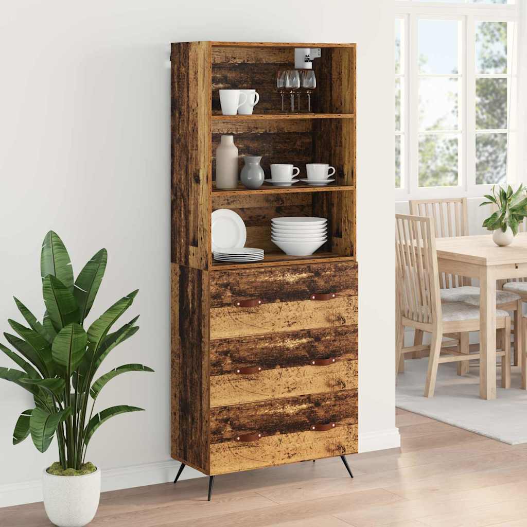 Haut Armoire Bois Ancien 69,5 x 34 x 180 cm Bois d'ingénierie - XIOS