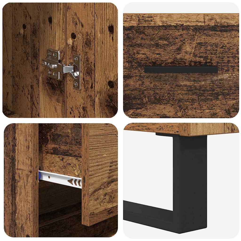 Haut Armoire avec tiroir Bois Ancien 69,5 x 34 x 180 cm - XIOS