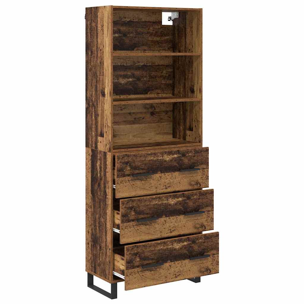 Haut Armoire avec tiroir Bois Ancien 69,5 x 34 x 180 cm - XIOS