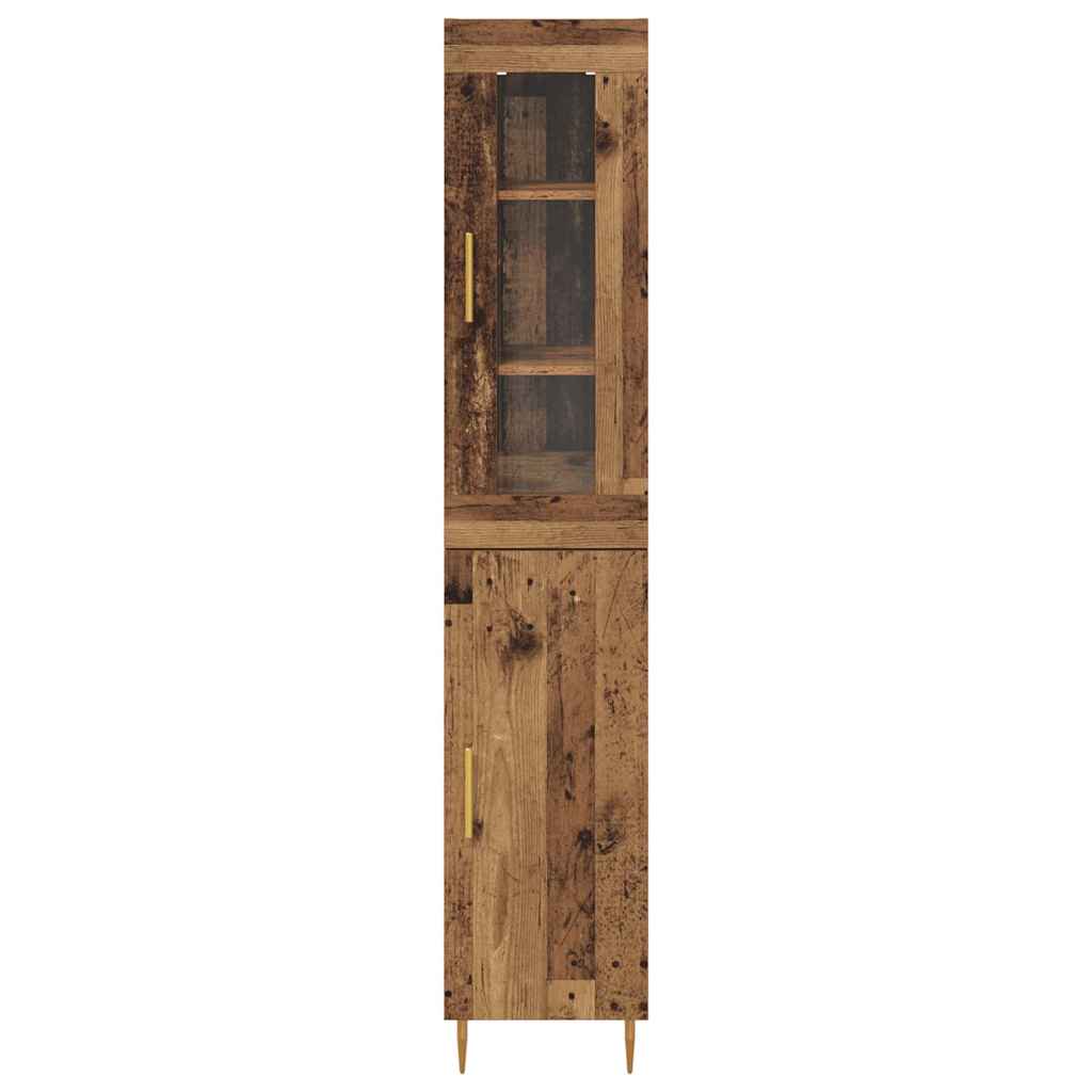 Haut Armoire 2 pcs Bois Ancien Verre - XIOS