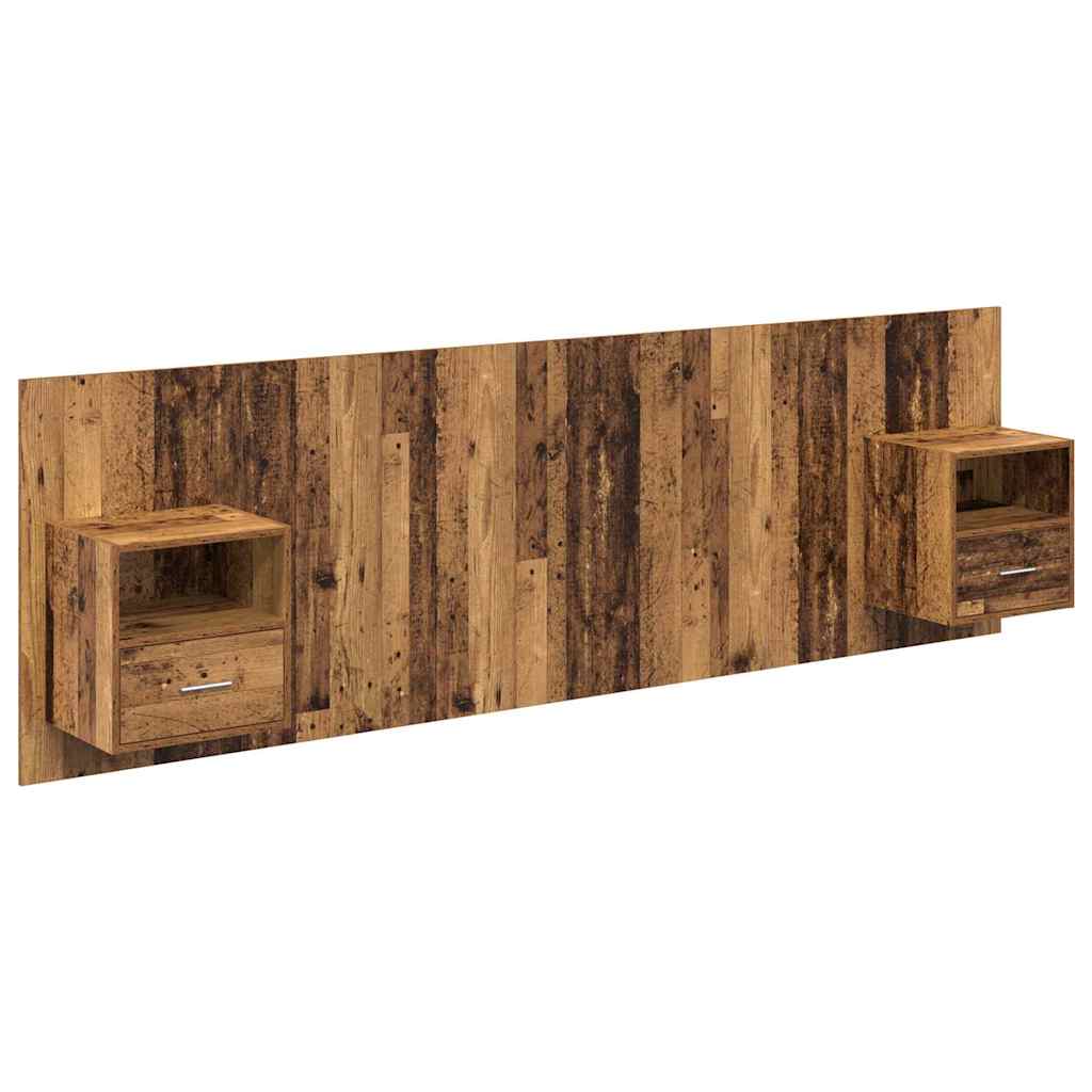 Tête de lit avec armoire 3 pcs Bois Ancien Bois d'ingénierie - XIOS