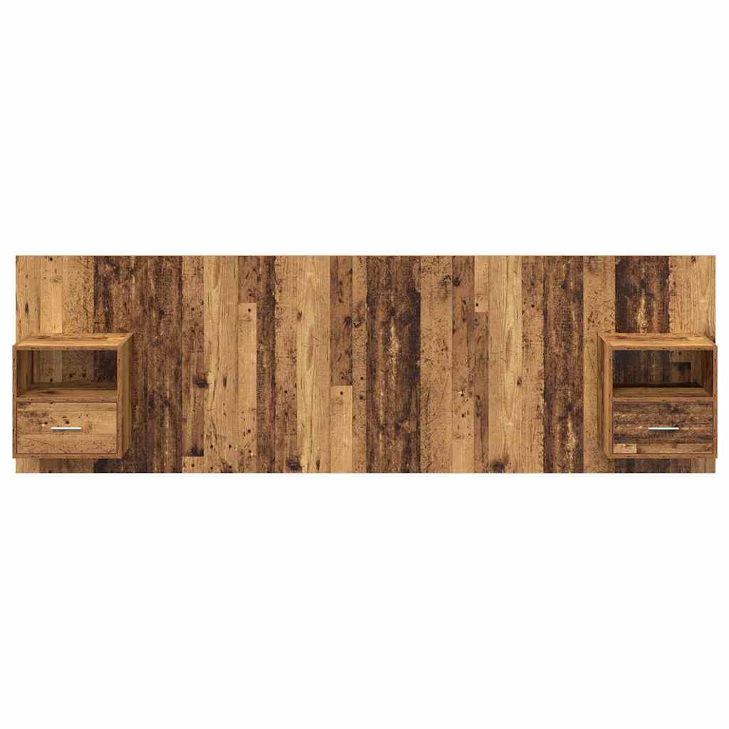 Tête de lit avec armoire 3 pcs Bois Ancien Bois d'ingénierie - XIOS