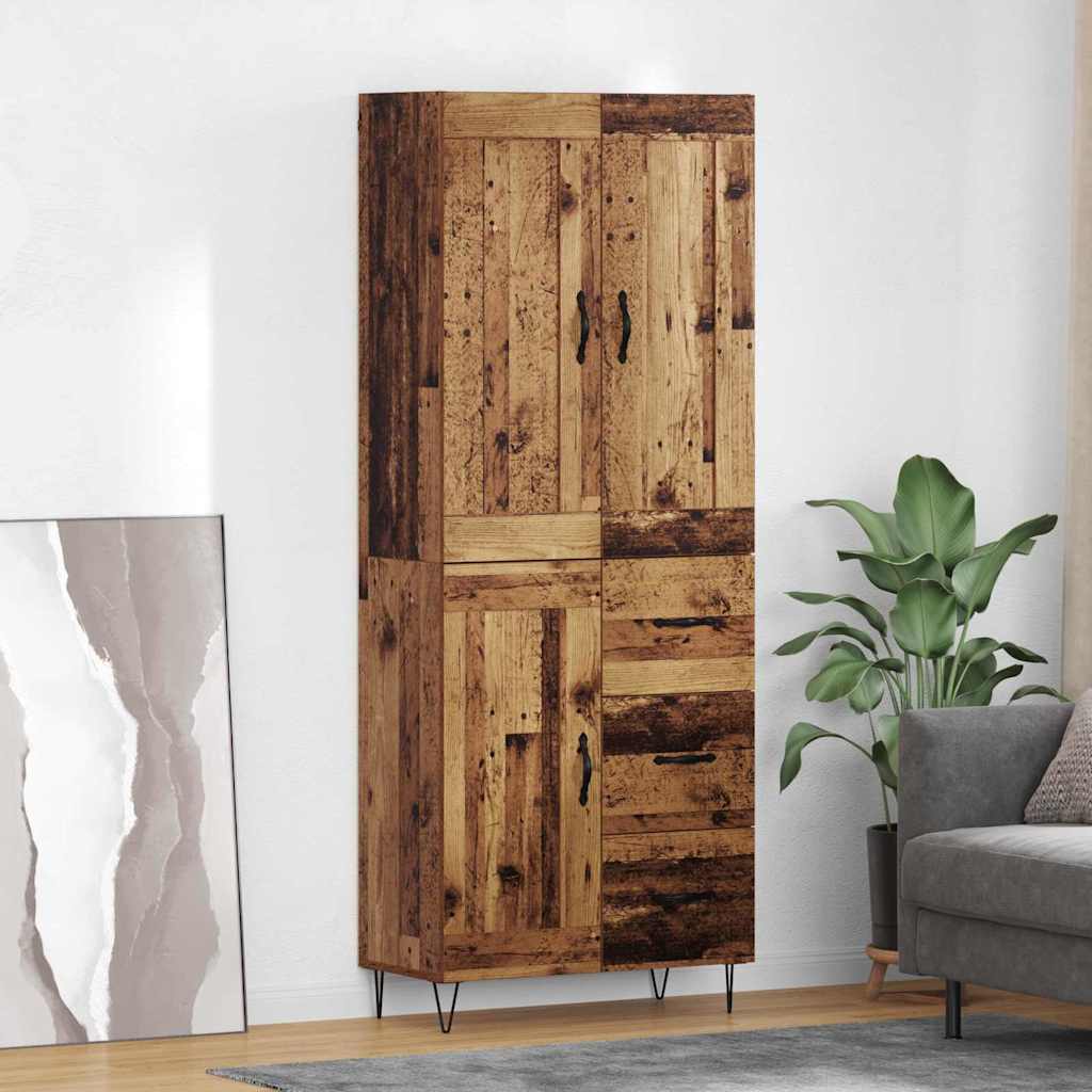 Haut Armoire Bois Ancien 69,5 x 34 x 180 cm Bois d'ingénierie - XIOS