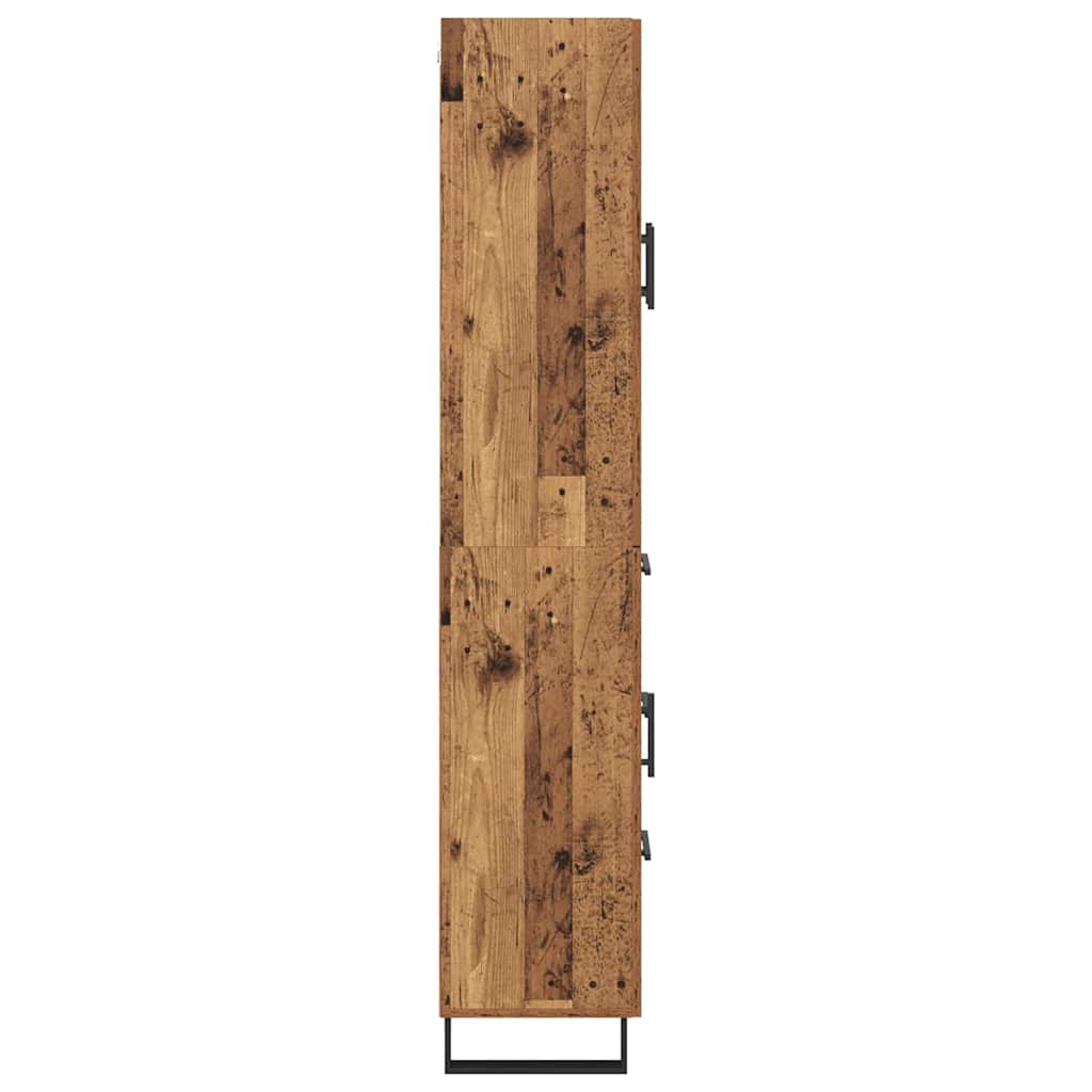 Haut Armoire 2 pcs Bois Ancien Bois Aggloméré et Verre - XIOS