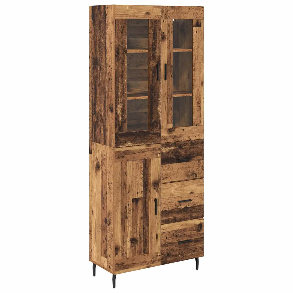 Haut Armoire 2 pc Bois Ancien 69,5 x 34 x 180 cm - XIOS
