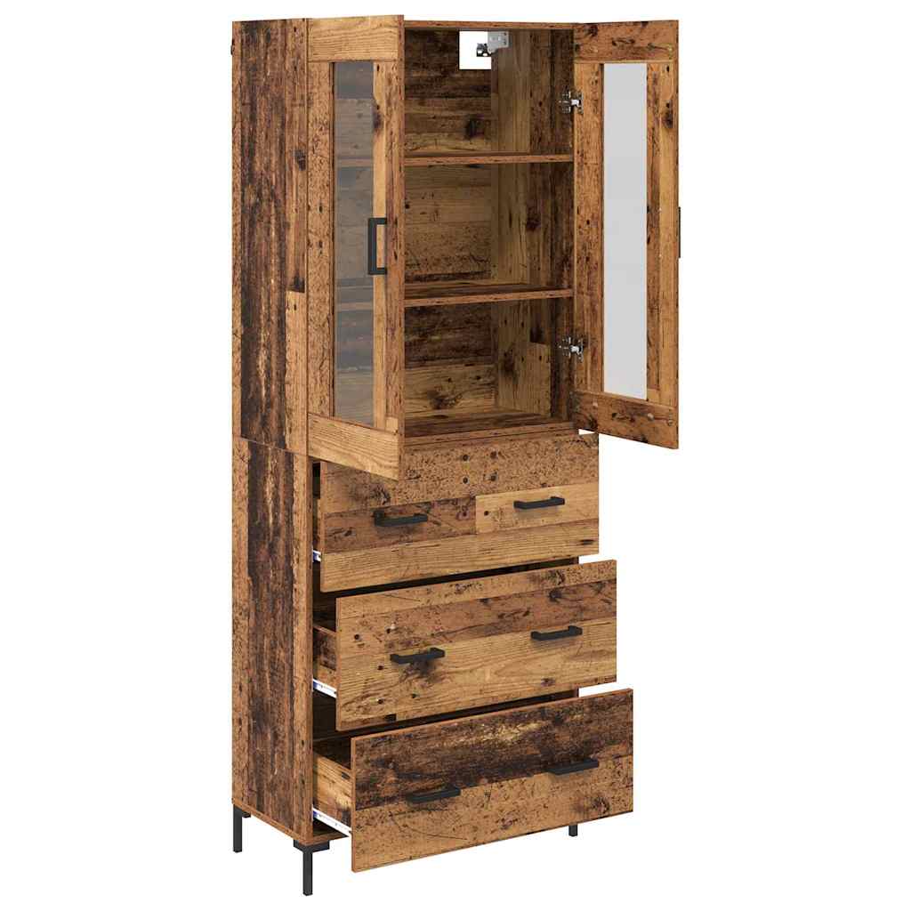 Haut Armoire avec tiroir 2 pcs Bois ancien Bois d'ingénierie - XIOS