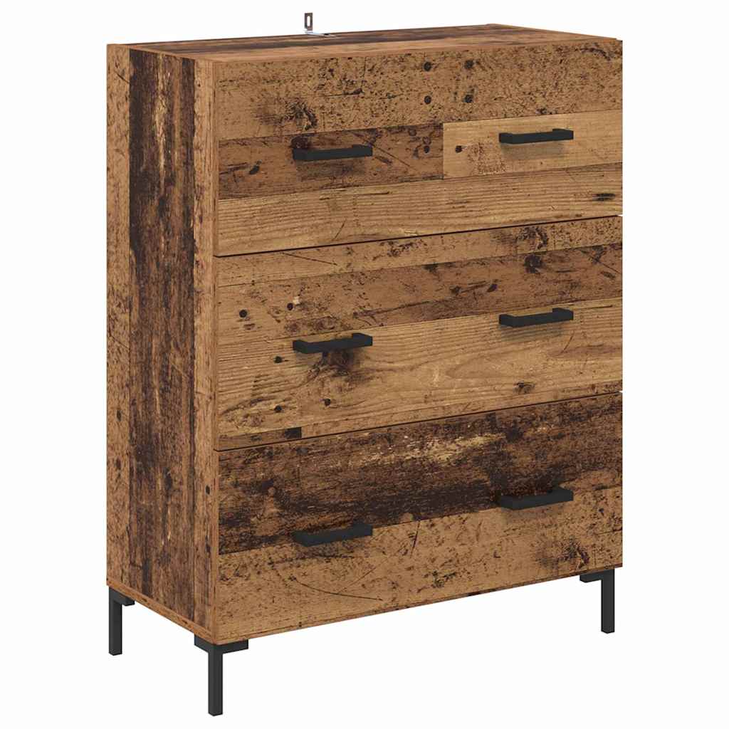 Haut Armoire avec tiroir 2 pcs Bois ancien Bois d'ingénierie - XIOS