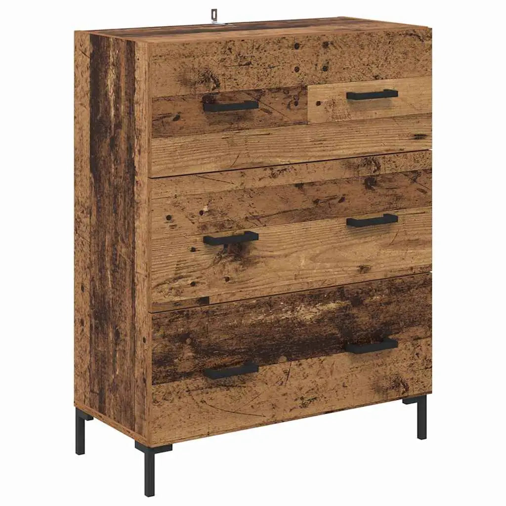 Haut Armoire 2 pc Bois ancien 69,5 x 34 x 180 cm - XIOS