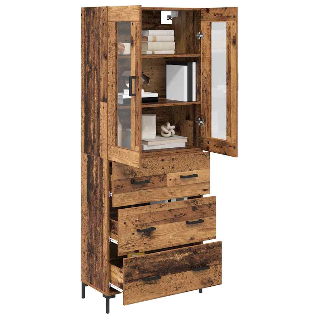 Haut Armoire avec tiroir 2 pcs Bois ancien Bois d'ingénierie - XIOS