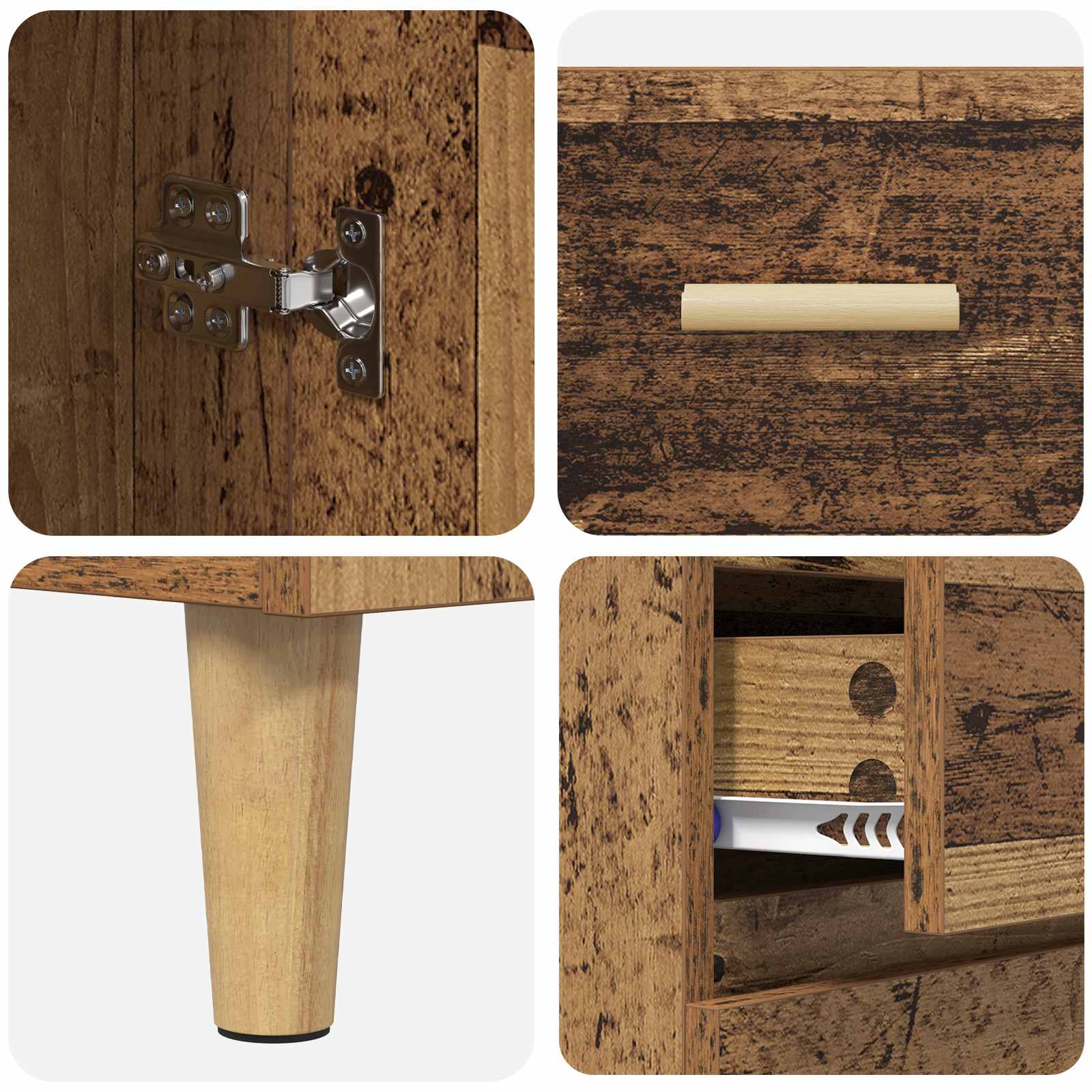 Haut Armoire Bois Ancien 69,5 x 32,5 x 180 cm Bois d'ingénierie - XIOS