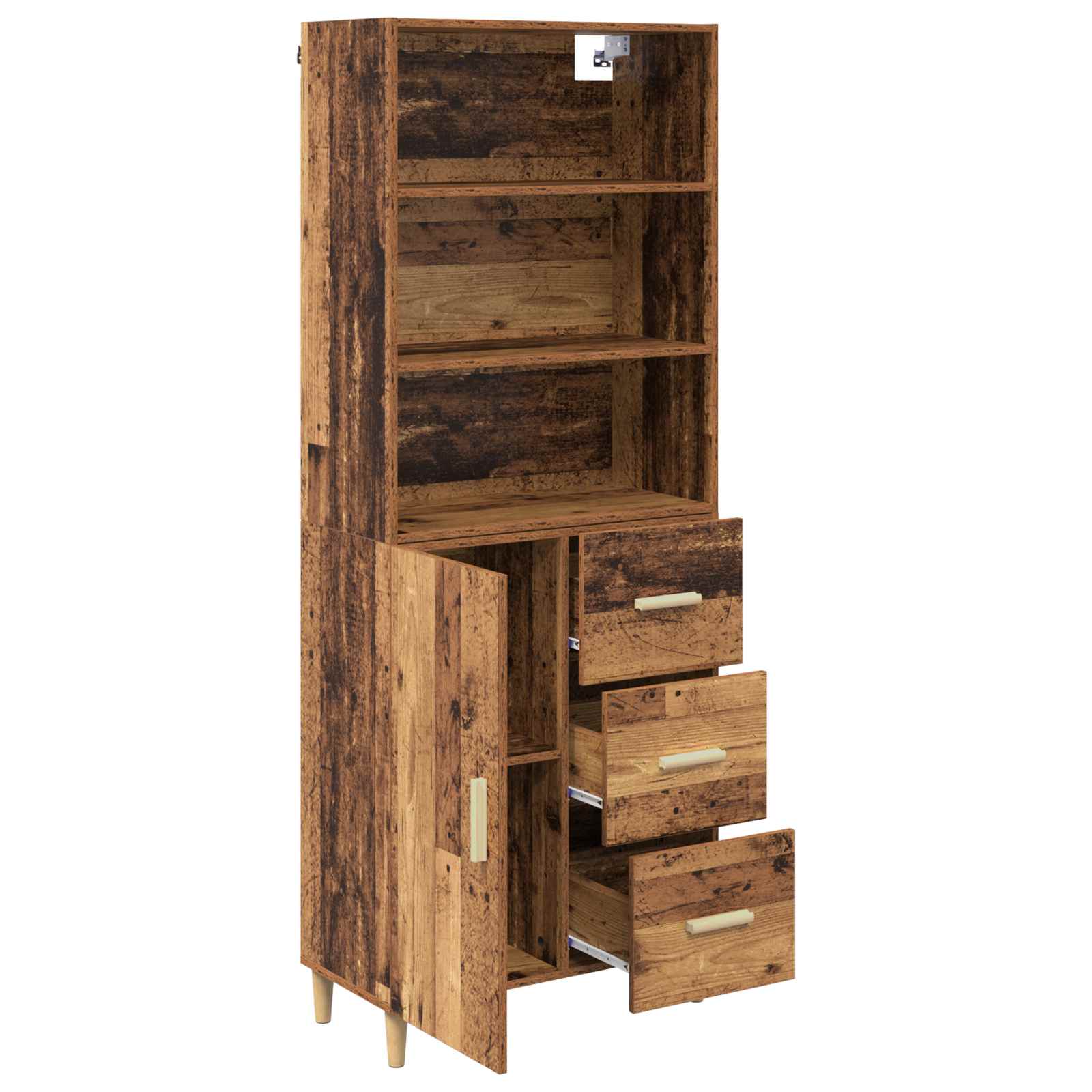 Haut Armoire Bois Ancien 69,5 x 32,5 x 180 cm Bois d'ingénierie - XIOS