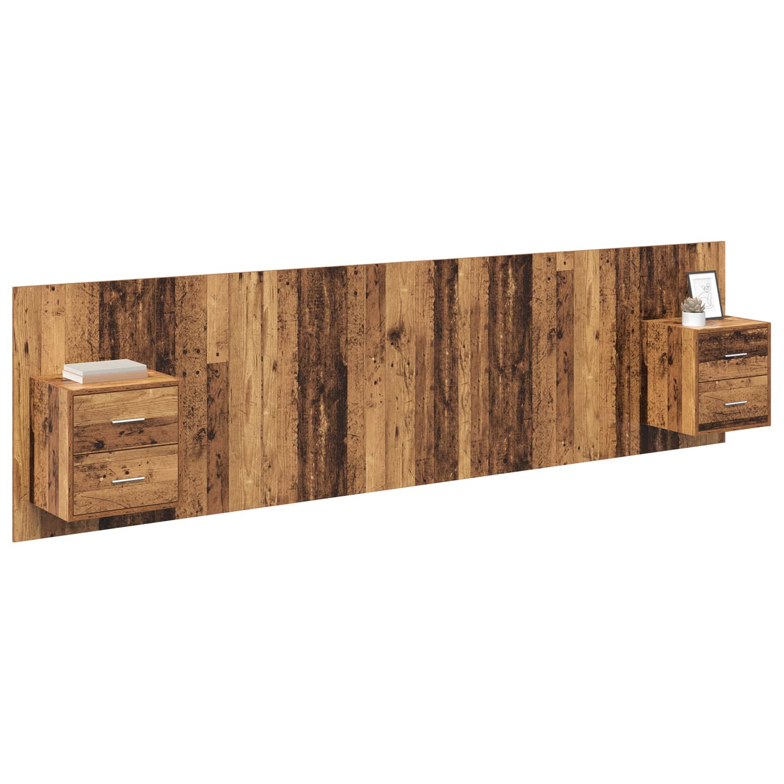 Tête de lit avec armoire 3 pcs Bois Ancien Bois d'ingénierie - XIOS