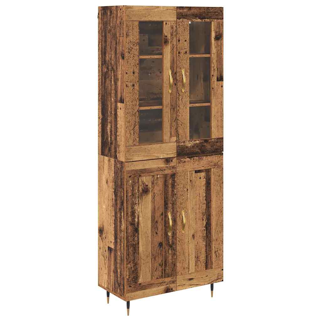 Haut Armoire 2 pcs Bois ancien Bois d'ingénierie - XIOS