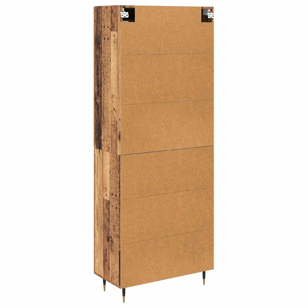 Haut Armoire 2 pcs Bois ancien Bois d'ingénierie - XIOS
