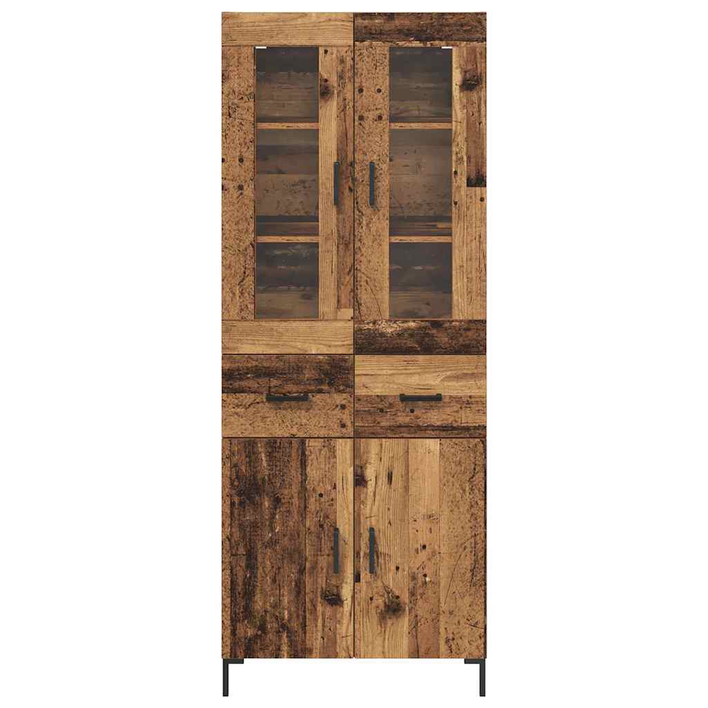 Haut Armoire avec tiroir 2 pcs Bois ancien Bois d'ingénierie - XIOS