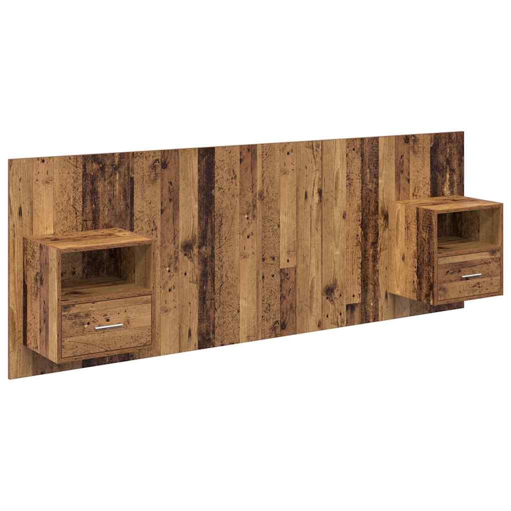 Tête de lit avec armoire 3 pcs Bois Ancien Bois d'ingénierie - XIOS