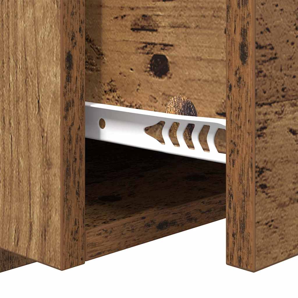 Tête de lit avec armoire 3 pcs Bois Ancien Bois d'ingénierie - XIOS