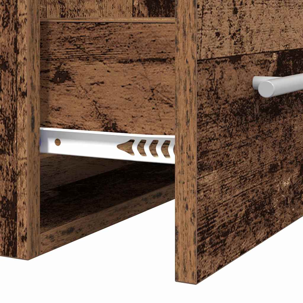 Meuble de Lavabo de Salle de Bain Bois Ancien 41 x 38,5 x 48 cm - XIOS