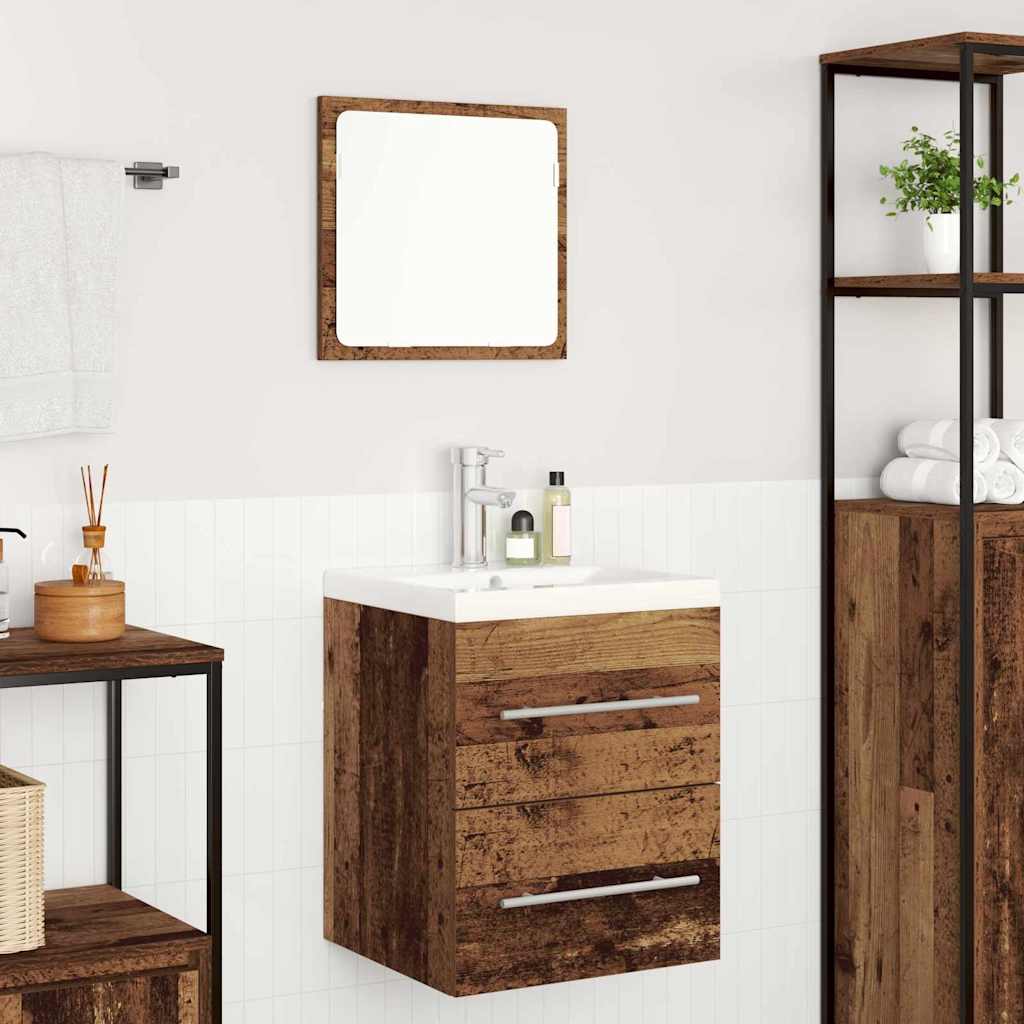 Meuble de Lavabo de Salle de Bain Bois Ancien 41 x 38,5 x 48 cm - XIOS