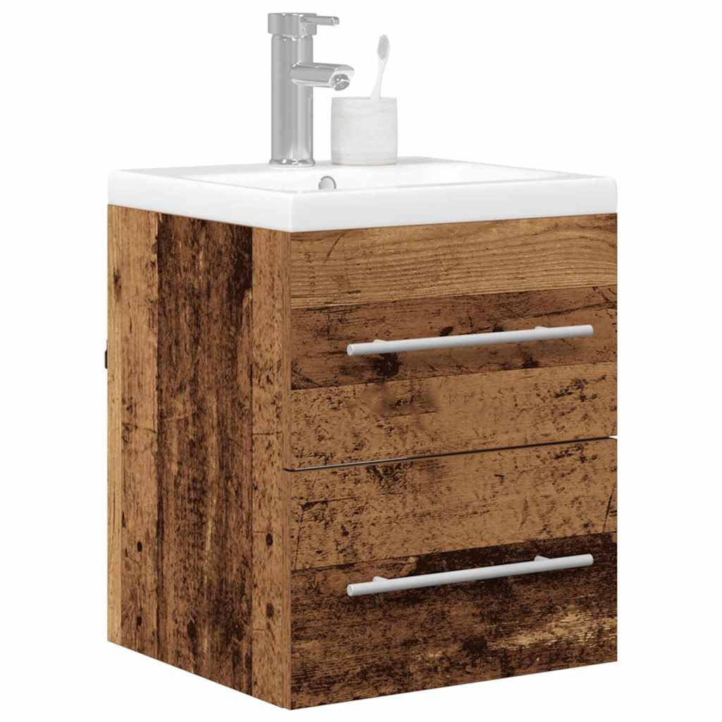Meuble de Lavabo de Salle de Bain Bois Ancien 41 x 38,5 x 48 cm - XIOS