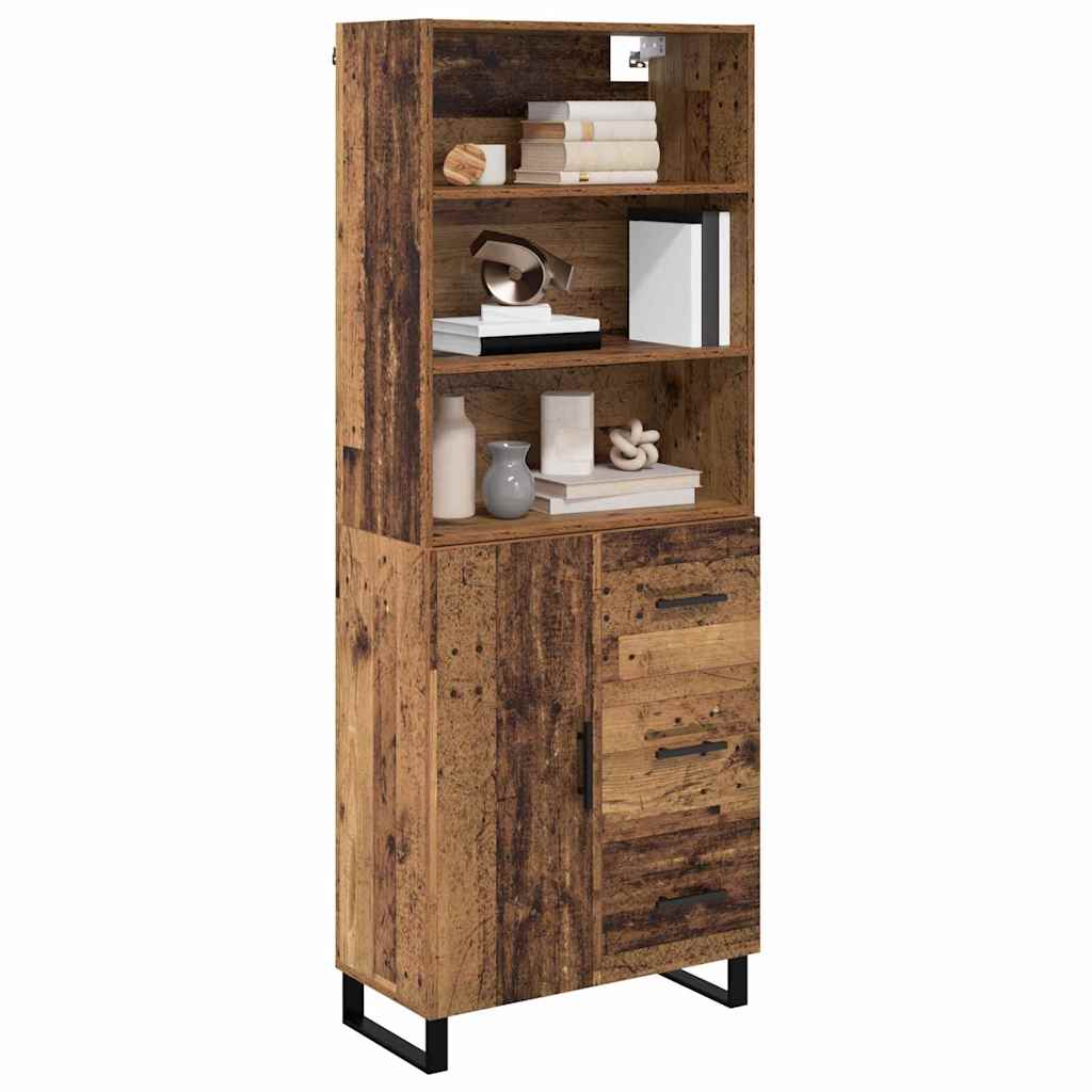 Haut Armoire avec tiroir Bois Ancien 69,5 x 34 x 180 cm - XIOS