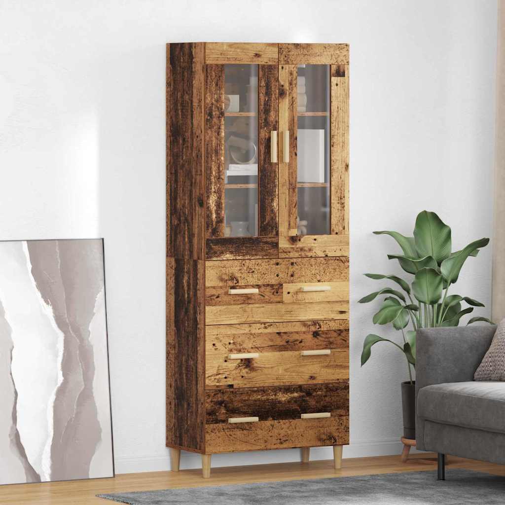 Haut Armoire avec tiroir Bois Ancien 69,5 x 34 x 180 cm - XIOS