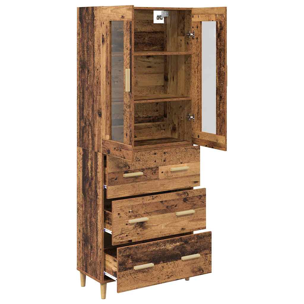 Haut Armoire avec tiroir Bois Ancien 69,5 x 34 x 180 cm - XIOS